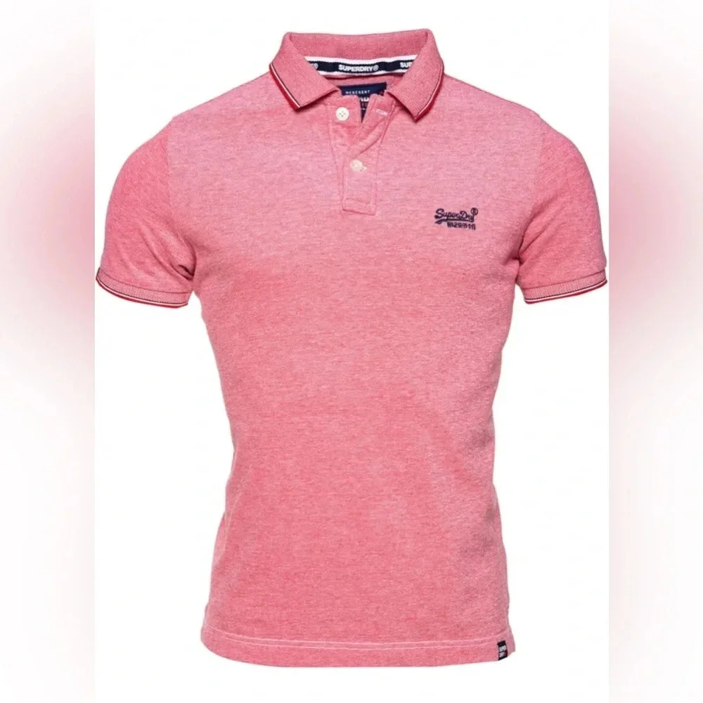 Superdry Mens Contrast Tipped Slim Fit Polo Shirt size XL - Picture 1 of 7
